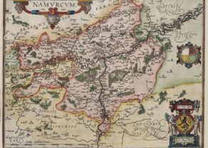 Old map of Namur by Abraham Ortelius ((Theatrum Orbis Terrarum)