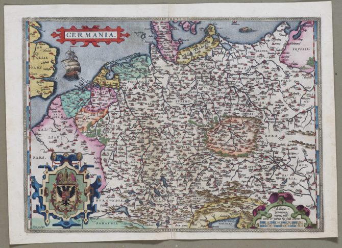 Old map of Germany by Abraham Ortelius