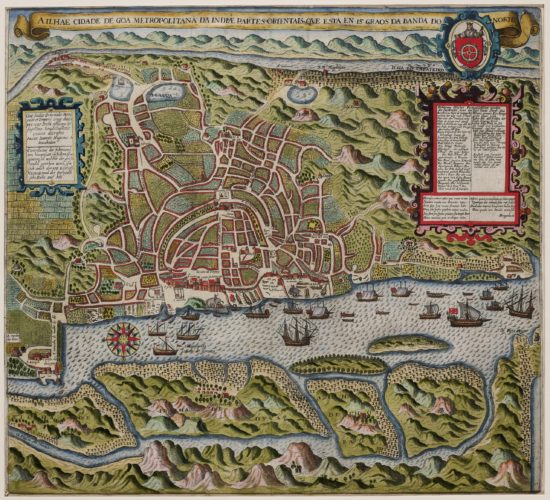 Old map of Goa by de Bry