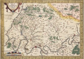 Old map of Île-de-France (Paris region) by Abraham Ortelius (Theatrum Orbis Terrarum)