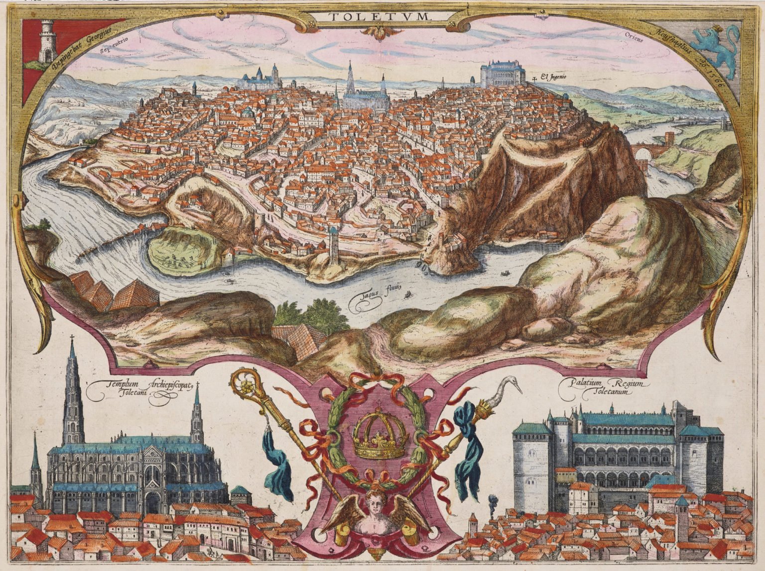 Toledo (Castile) Toletum by Braun and Hogenberg (Civitates Orbis