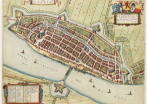 Old map of Kampen by Braun and Hogenberg, 1649