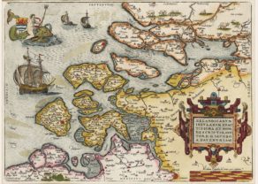 Old map Zeeland by Ortelius 1590