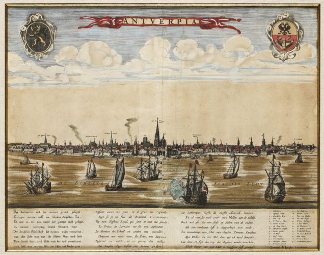 Old view of Antwerp by C. De Jonghe, 1652