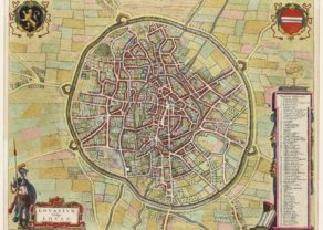 OLd map Leuven by Blaeu, 1649