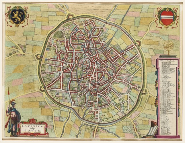 OLd map Leuven by Blaeu, 1649