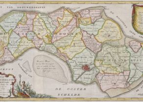 Old map of Schouwen-Duivenland by Isaac Thirion, 1753