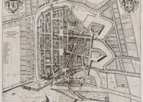 Old map of Schoonhoven by Blaeu, 1650