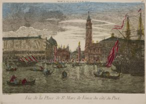 Optica print of San Marco Place in Venice, viewed from the harbour, by Maillet