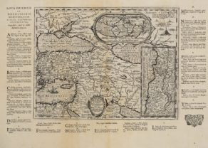 Rare old map of Middle East by Ortelius 1624