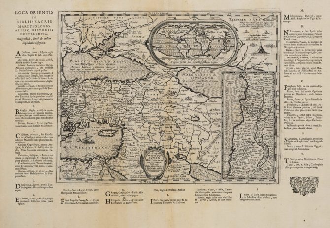 Rare old map of Middle East by Ortelius 1624