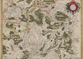 Old map of Lorraine made by Mercator, published by Hondius