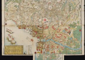 Large map of Edo (Tokyo), 1861