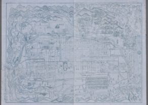 Old Japanese map of Kyoto, mapmaker unknown, circa 1880