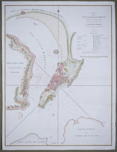 Large map of Macao by Stauton, 1796-1797