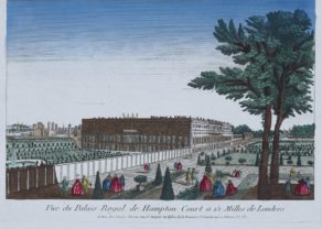 Optica print of the Royal Palace of Hampton Court by Chereau