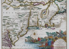 Old map of New Holland/New England, by Montanus and van der AA, 1670/171729