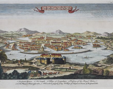 Old view of Ancient Mexico by Emanuel Bowen, 1764