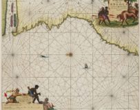 chart of the coast of Angola with the Zaire river, by van Keulen