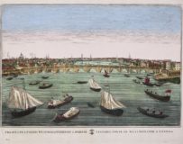 Optica print 1700 Westminster bridge in London