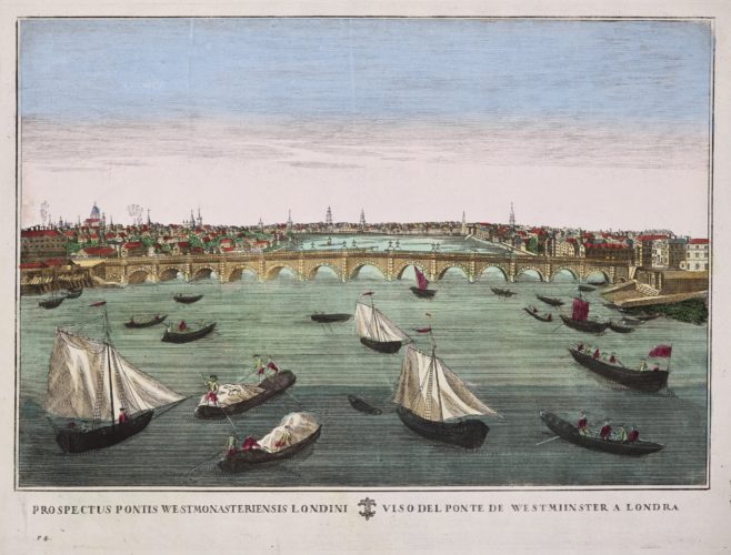 Optica print 1700 Westminster bridge in London