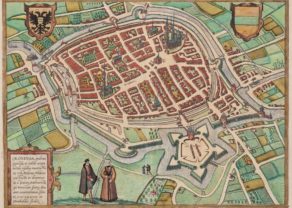 old map of Groningen by Braun Hogenberg, 1575