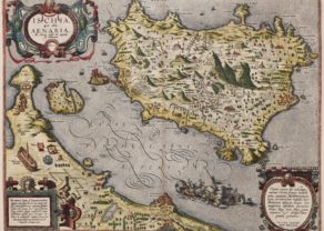 Old map of Ischia by Abraham Ortelius, 1595