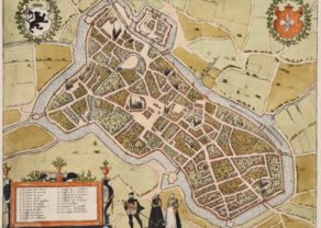 Old map of Lille by Braun and Hogenberg, 1581