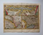 Old map of Lake Como, greater Rome and Fiuli-Venezia Giulia (Theatrum Orbis Terrarum)