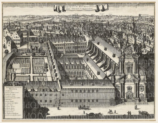 Augustinian Convent (Brussels) by Sanderus, 1663