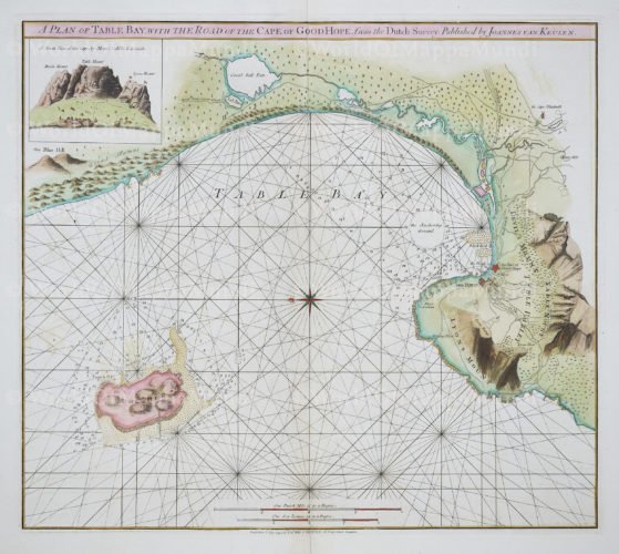 Cape of Good HOpe by van Keulen (published Laurie & Wittle), 1740-1794