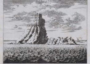 Old view of the Teide (Tenerife) by Dapper/Ogilby, 1668-1670