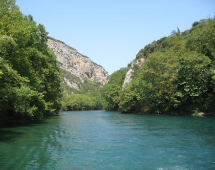 Pineios River in the Tempe Valley