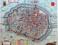 Old map of Douai by Joan Blaeu, ca. 1660