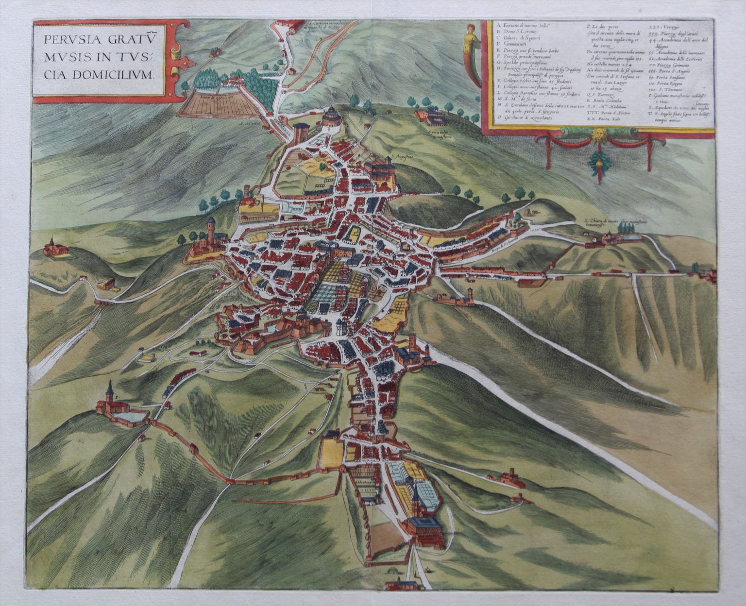 Perugia - Perusia Gratumusis in Tuscia Domicilium. by Braun and ...