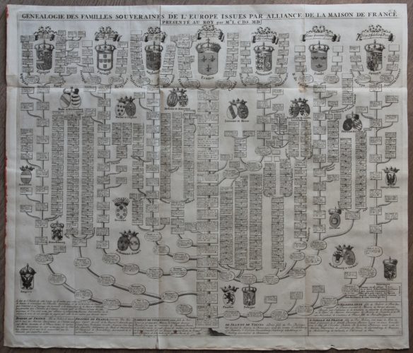 Genealogy of European Royal families linked to France, Chatelain, 1707