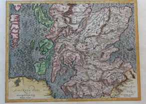 Old map of southern Scotland by Mercator and Hondius