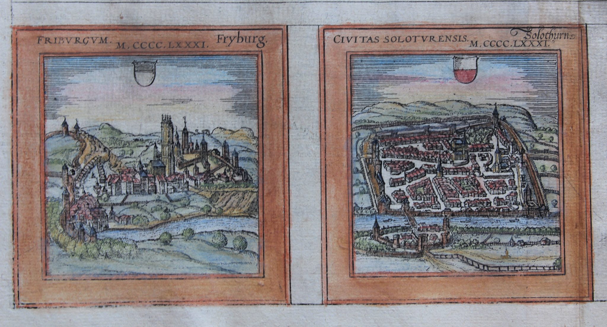 Swiss Confederation 13 Swiss cities by by Braun and Hogenberg