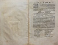 Old map of The Americas (Americae sive novi Orbis nova descriptio) (verso) by Ortelius 1595