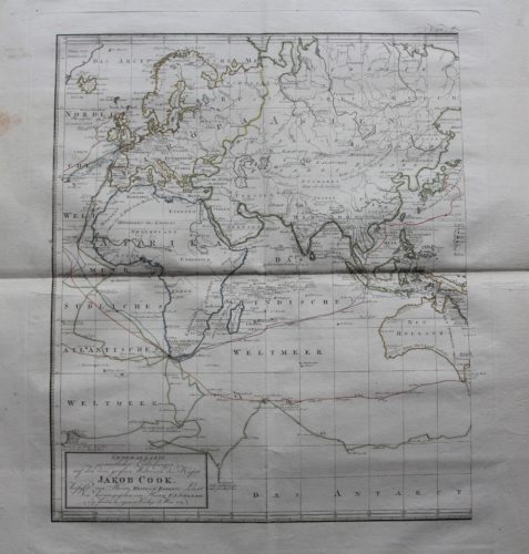 Travels and discoveries by James Cook (Eastern Hemisphere), 1789, by Roberts and Schraembl