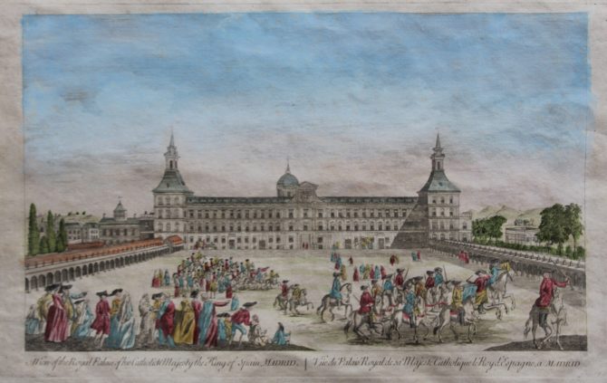 Optica print Madrid, Royal Palace, N.N., 1780