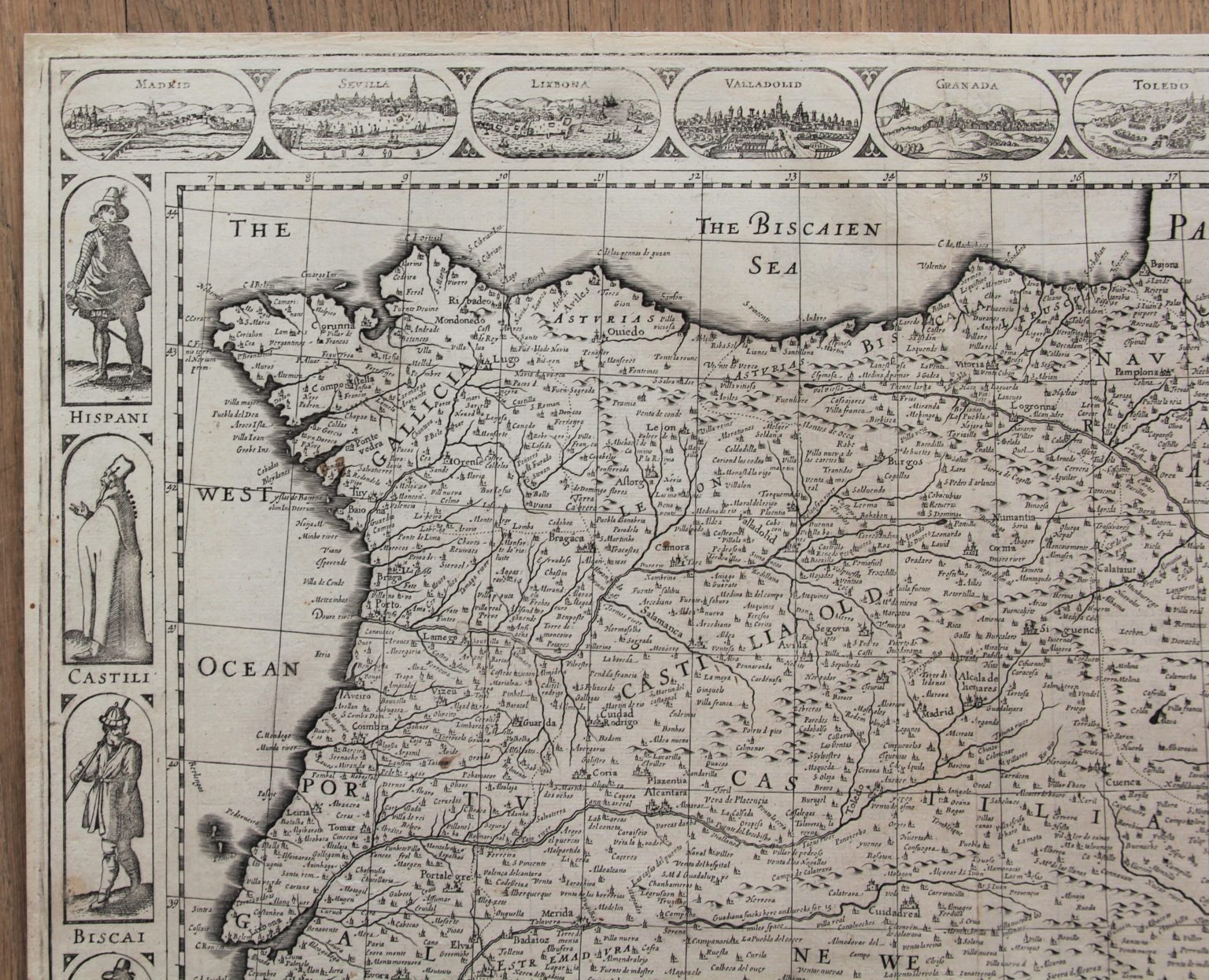 Iberian Peninsula Spain And Portugal Spaine By John Speed 1626