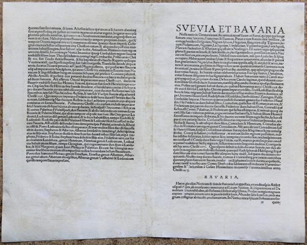 Upper Danube and Upper Rhine - Suevia et Bavaria XI Nova Tabula (verso)