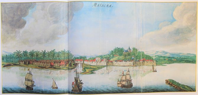 Vingboon's Atlas on Dutch East and West Indies (V.O.C. & W.I.C.) Malacca 1621-1650