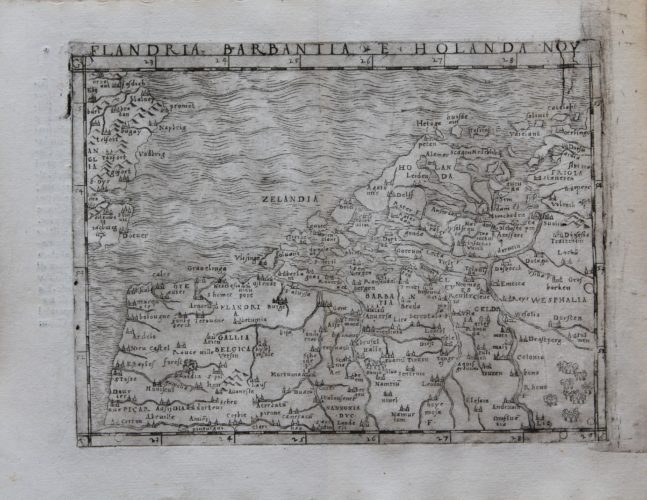 One of the oldest maps of the Low Countries by Gastaldi, 1548