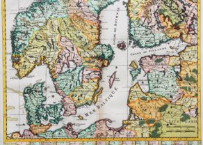 Old map of Scandinavia and the Baltics by Henri Chatelain, 1719, Atlas Historique