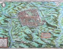 old map (16th century of Caiazo (Campania) by Braun and Hogenberg (1596/1598)