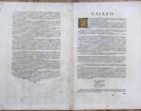 old map (16th century of Caiazo (Campania) (verso) by Braun and Hogenberg (1596/1598)