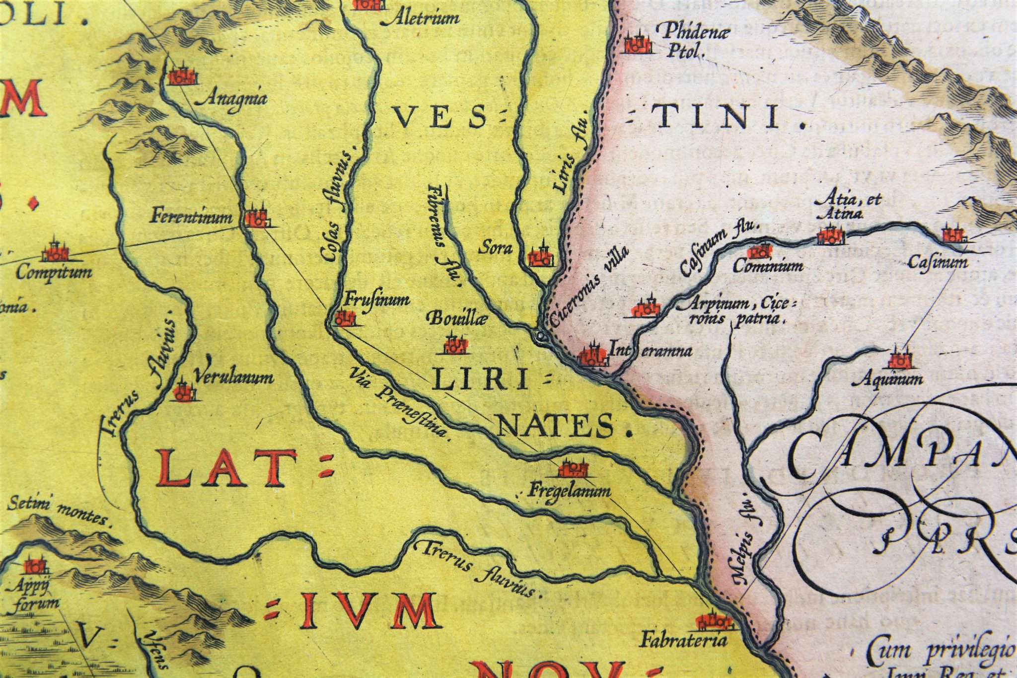 Ancient Lazio (with Rome and Portus) - Latium by Ortelius 5Theatrum ...