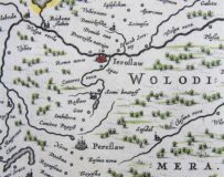 old map (17th century) of South Russia (Moscou) by Blaeu (Theatrum Orbis Terrarum)